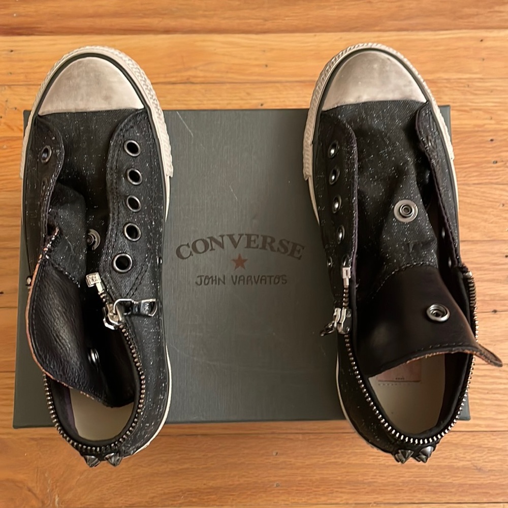 Converse John Varvatos Chuck Taylor Studded Zipper High Top Sneakers 3.5M 5.5W